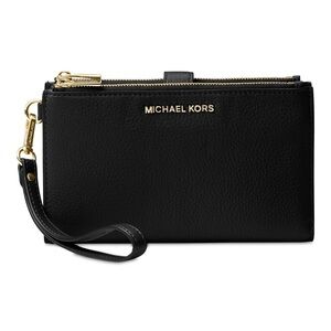 Michael Kors
Adele Double-Zip Pebble Leather Phone Wristlet